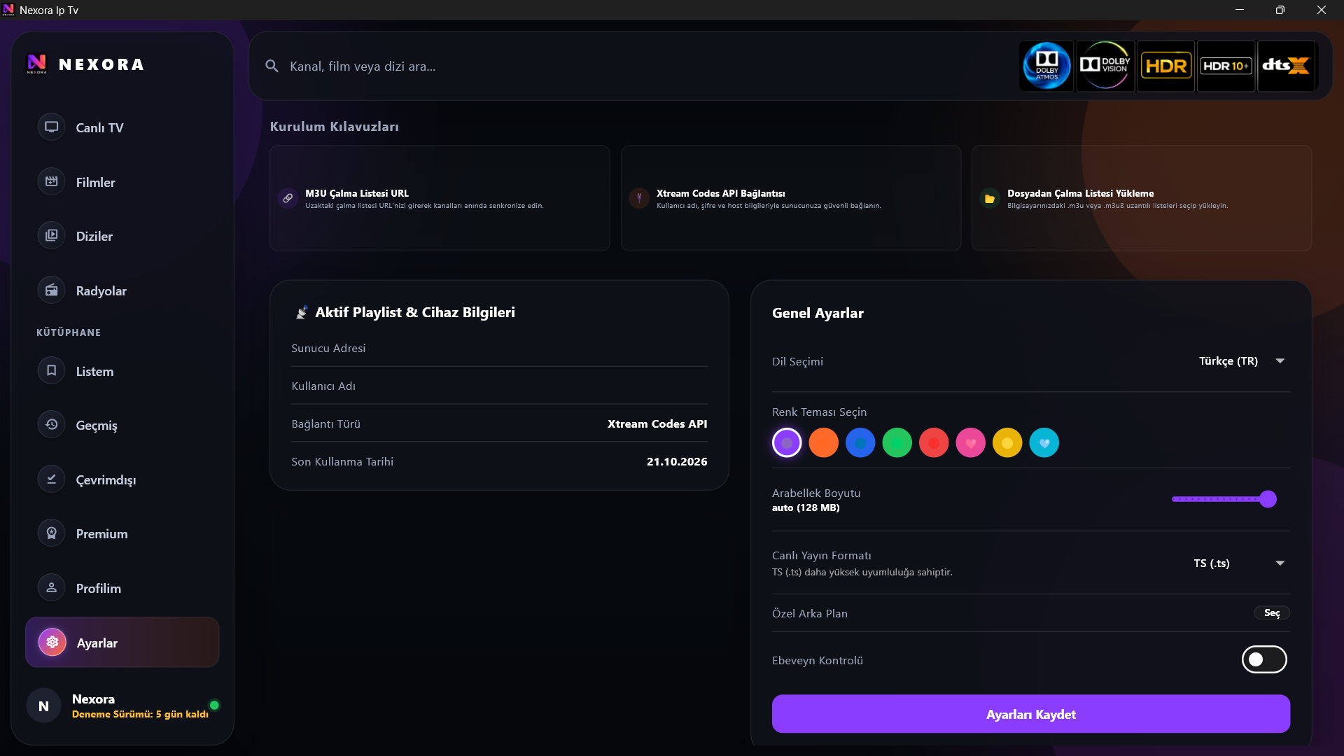 Smart Stream ayarlar